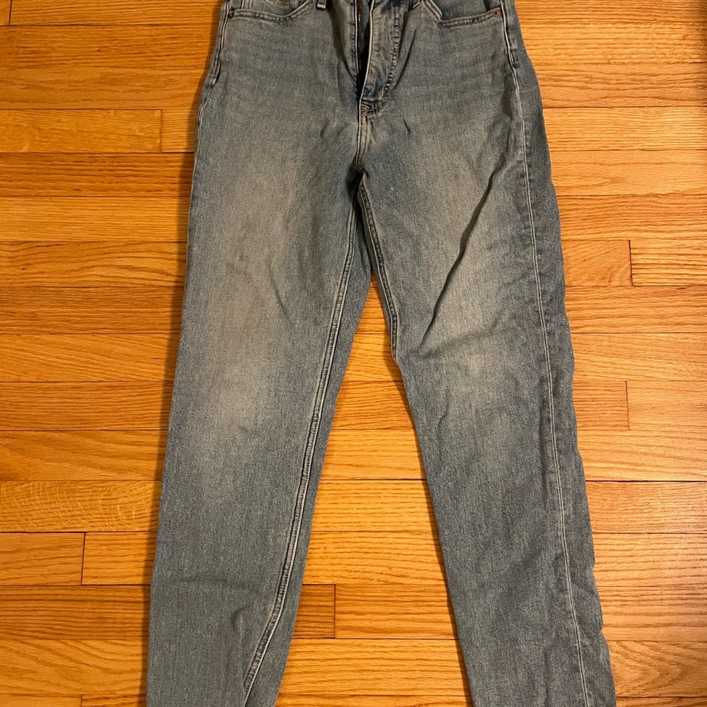 High-Rise Straight Leg Jeans - Sunrise Indigo